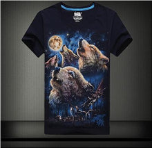 Plus Size S-6 XL Fashion Men Print T-shirt Personality 3D Animal Print Men T Shirt Short Sleeve Male Casual Tee Tops 71183 GS