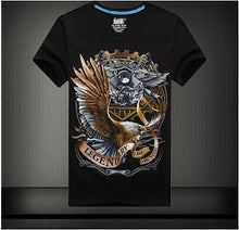 Plus Size S-6 XL Fashion Men Print T-shirt Personality 3D Animal Print Men T Shirt Short Sleeve Male Casual Tee Tops 71183 GS