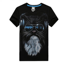 Plus Size S-6 XL Fashion Men Print T-shirt Personality 3D Animal Print Men T Shirt Short Sleeve Male Casual Tee Tops 71183 GS