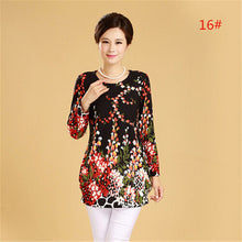 Plus Size XL-5XL Women T Shirt Fashion Flowers Print Long Sleeve T-shirt  New T Shirts Female Loose Casual Tops Tide 31669 GS