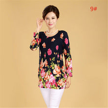 Plus Size XL-5XL Women T Shirt Fashion Flowers Print Long Sleeve T-shirt  New T Shirts Female Loose Casual Tops Tide 31669 GS