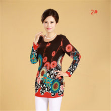 Plus Size XL-5XL Women T Shirt Fashion Flowers Print Long Sleeve T-shirt  New T Shirts Female Loose Casual Tops Tide 31669 GS