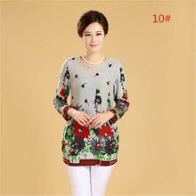 Plus Size XL-5XL Women T Shirt Fashion Flowers Print Long Sleeve T-shirt  New T Shirts Female Loose Casual Tops Tide 31669 GS