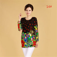 Plus Size XL-5XL Women T Shirt Fashion Flowers Print Long Sleeve T-shirt  New T Shirts Female Loose Casual Tops Tide 31669 GS