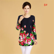 Plus Size XL-5XL Women T Shirt Fashion Flowers Print Long Sleeve T-shirt  New T Shirts Female Loose Casual Tops Tide 31669 GS