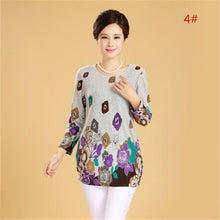 Plus Size XL-5XL Women T Shirt Fashion Flowers Print Long Sleeve T-shirt  New T Shirts Female Loose Casual Tops Tide 31669 GS