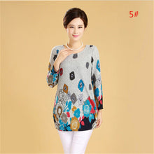 Plus Size XL-5XL Women T Shirt Fashion Flowers Print Long Sleeve T-shirt  New T Shirts Female Loose Casual Tops Tide 31669 GS