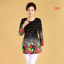 Plus Size XL-5XL Women T Shirt Fashion Flowers Print Long Sleeve T-shirt  New T Shirts Female Loose Casual Tops Tide 31669 GS