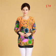 Plus Size XL-5XL Women T Shirt Fashion Flowers Print Long Sleeve T-shirt  New T Shirts Female Loose Casual Tops Tide 31669 GS
