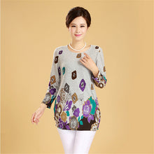 Plus Size XL-5XL Women T Shirt Fashion Flowers Print Long Sleeve T-shirt  New T Shirts Female Loose Casual Tops Tide 31669 GS