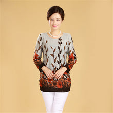 Plus Size XL-5XL Women T Shirt Fashion Flowers Print Long Sleeve T-shirt  New T Shirts Female Loose Casual Tops Tide 31669 GS