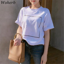 Quadrate Geometric Print T-shirts New  Women Summer T Shirt Fashion Tops Female Short Sleeve t shirts Plus Size 72666 GS