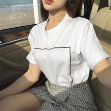 Quadrate Geometric Print T-shirts New  Women Summer T Shirt Fashion Tops Female Short Sleeve t shirts Plus Size 72666 GS