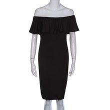 Ruffle Off Shoulder Womens Dresses Night Club Wear Bodycon Slim Sleeveless Ladies Dresses vestidos mujer  Fashion  #63 GS