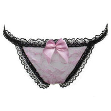 Sexy Lace Bow Thongs And G-String Women Solid Ladies V-String Briefs Panties Lingerie Hot Underwear Women bragas mujer #03 GS