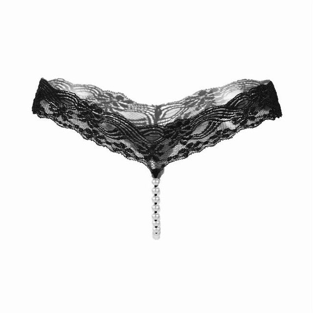 Sexy Ladies Lace G String Underwear Women Pearls Thongs And G-String Panties Women Intimates Underpants Female 6 Colors GS