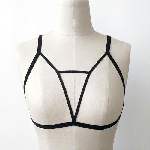 Sexy Women Bandage Hollow Out Elastic sexy Bra Bandage Strappy Halter Bra Bustier Tops Galters #04 GS