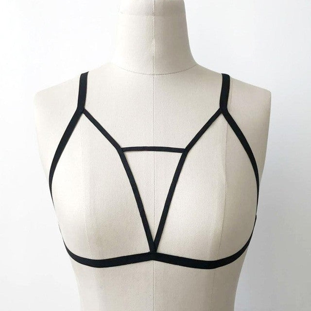 Sexy Women Bandage Hollow Out Elastic sexy Bra Bandage Strappy Halter Bra Bustier Tops Galters #04 GS