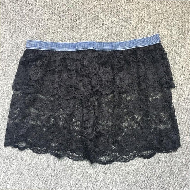 Sexy Women Lace Boyshort Panties Lingerie Hot Hollow Out Boxer Underwear Women Black White  High Quality bragas mujer #23 GS