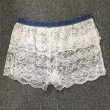 Sexy Women Lace Boyshort Panties Lingerie Hot Hollow Out Boxer Underwear Women Black White  High Quality bragas mujer #23 GS
