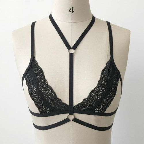 Sexy Women Lace Bralette Crop Tops Women Ladies Hollow Strappy Push Up sexy Crop Top Encaje Camisole Femme   #419 GS