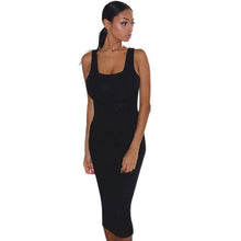 Sexy Women Slim Midi Dress Women Sleeveless O Neck Solid Bodycon Party Club Elegant OL Ladies Pencil Dresses Vestidos #1214 GS