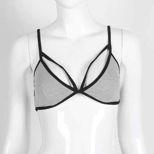 Sexy Women's Short Tank Tops Choker Sheer Unpadded Strappy Backless Sexy Hot Crop Top For Women   Camis #23 GS