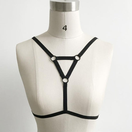 Sexy Women sexy Bras Crop Tops Erotic Lingerie Hot Alluring Gothic Elastic Pron Strappy Bra Bustier Bandage Vest #23 GS