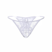 Sexy Womens Briefs Lace Open Crotch Panties For Women Lace Hollow Out Pearls Open Crotch Thongs G-string Ladies Erotic Underwear GS