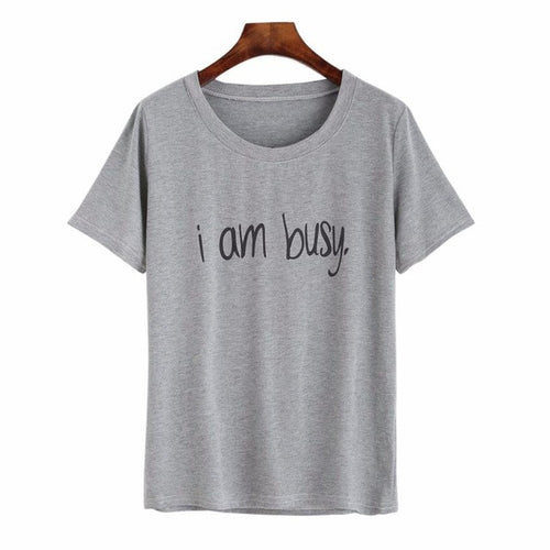 Simple Desgin  Tshirt Women  Letter Print Short Sleeve Casual Tee Shirt Tops  Womens T-shirt ropa mujer #23 GS