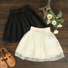Skirt New  Korean Full Lace Embroidery Tulle Skirt Mini Skirts Fashion Woman Skirts Pleated Skirt 20217 GS