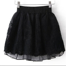 Skirt New  Korean Full Lace Embroidery Tulle Skirt Mini Skirts Fashion Woman Skirts Pleated Skirt 20217 GS