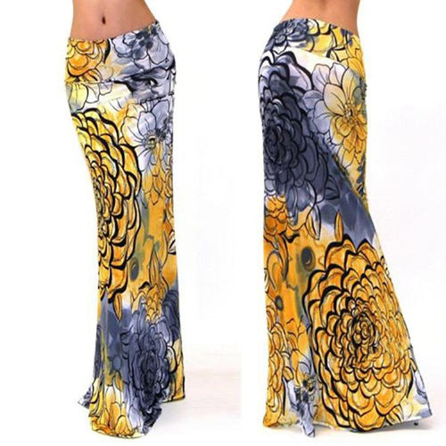 Skirts womens   Long Skirts Women High Waist long skirts for  Print maxi skirts womens faldas saia longa GS