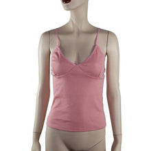Sleeveless Tank Top For Women Cotton Blend Sexy V Neck Solid Crop Tops Cami Tank Tops Female  Style #25 GS