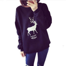 New Arrival Women T shirt Long Sleeve Elk Print Casual Loose Tops Tee Shirt Femme Poleras De Mujer Camisetas GS