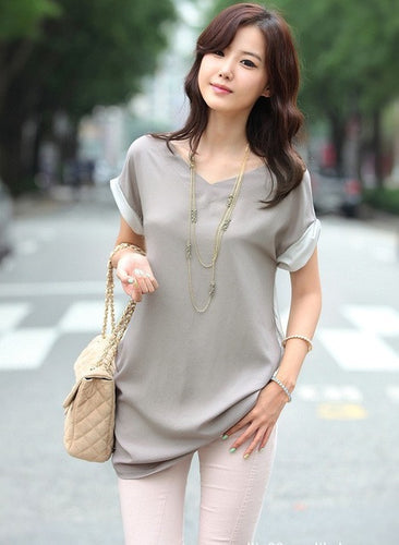 Spring Summer T Shirts New Fashion Women Brand Loose Tops Short Batwing Sleeve T Shirts Plus Size T-shirt S M L XL XXL 9467 GS
