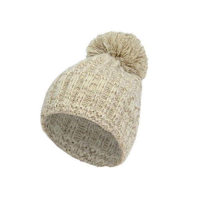 Fashion Hats For Women Solid Kintting Beanies Female Crochet Cap Hat Pompons Ball Caps Chapeu Feminino GS