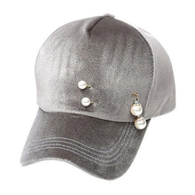 Warm Hats Female  Pearls Solid Baseball Cap Women Cotton Garros Adjustable Snapback Hats Woman 4 Colors &02 GS