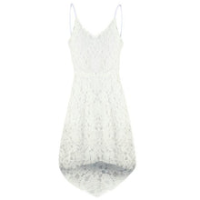 Beach Party Dresses Ladies Irregular Women's Floral Lace SleeveLess V-Neck Formal Swing Mini Dress Women vestidos#23 GS