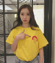 Summer  New Fashion Female T shirts Sad Gril Print Women t-shirt Cute Short Sleeve Woman tops Plus Size 72724 GS
