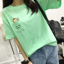 Summer  New Fashion Female T shirts kawaii Cartoon Print Women t-shirt Brief Short Sleeve Woman tops Plus Size 72730 GS