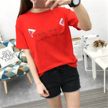 Summer  New Fashion Female T shirts kawaii Cartoon Print Women t-shirt Brief Short Sleeve Woman tops Plus Size 72730 GS