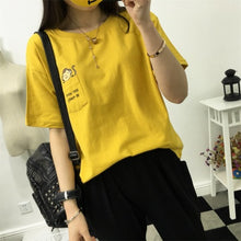 Summer  New Fashion Female T shirts kawaii Cartoon Print Women t-shirt Brief Short Sleeve Woman tops Plus Size 72730 GS
