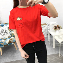 Summer  New Fashion Female T shirts kawaii Cartoon Print Women t-shirt Brief Short Sleeve Woman tops Plus Size 72730 GS