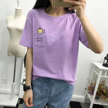 Summer  New Fashion Female T shirts kawaii Cartoon Print Women t-shirt Brief Short Sleeve Woman tops Plus Size 72730 GS