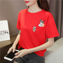 Summer  New Fashion Female T shirts kawaii Cartoon Print Women t-shirt Brief Short Sleeve Woman tops Plus Size 72730 GS
