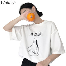 Summer  New Women Fashion Female T shirts Chinese I'm Slim Letter Print t-shirt Short Sleeve Woman Plus Size tops 72701 GS