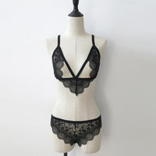 Sexy Crop Top Women Lingerie Corset Lace Backless Bandage Push Up 1PC Crop Top + Underwear Set bralette crop top #33 GS