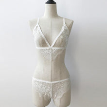 Sexy Crop Top Women Lingerie Corset Lace Backless Bandage Push Up 1PC Crop Top + Underwear Set bralette crop top #33 GS