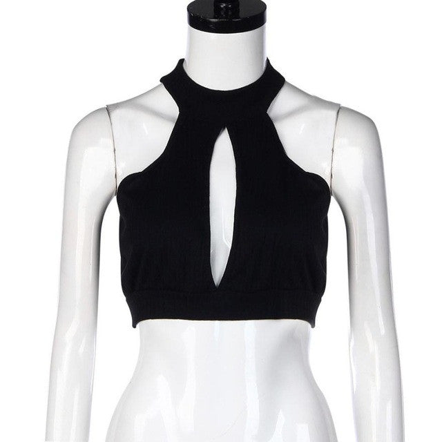 Sexy Short Women Tank Top Sleeveless Ladies Camisole Strap Vest Tops Solid Slim Cropped Feminino Crop Top Women #23 GS